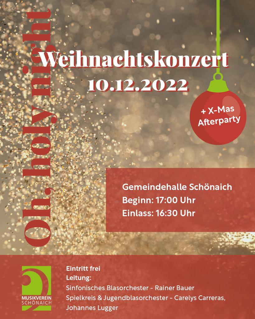 Weihnachtskonzert am 10. Dezember 2022